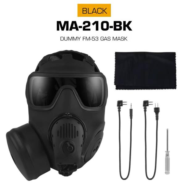 WoSporT フルフェイスガード FM53 ダミーガスマスク 電動ファン付 ブラック MA-210...