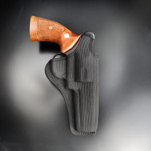 リボルバー 3.5in〜4in 革製 ショルダーホルスター （茶） コルト