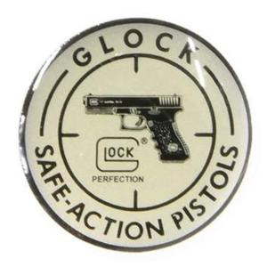 GLOCK ピンバッジ 2202 SAFE ACTION PISTOL メーカーロゴ入り シルバー グロック 金属製｜revolutjp