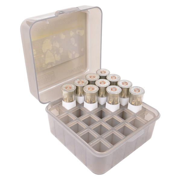 MTM ショットシェルボックス 25発収納 [ クリアスモーク ] 散弾ケース ショットシェルケース