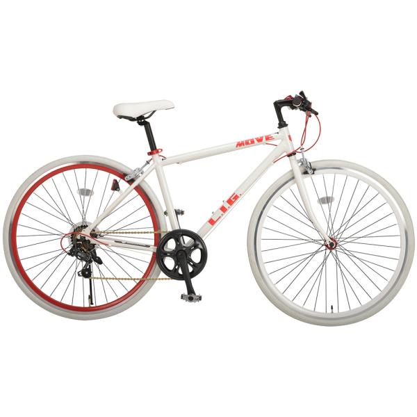 【直送 代引き不可】 OTOMO クロスバイク LIG MOVE ホワイト / レッド 46223 ...