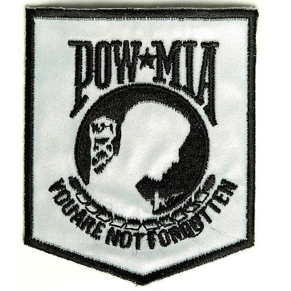 ミリタリーパッチ POW MIA 反射板 戦争捕虜 行方不明 | ミリタリーワッペン アップリケ 記...