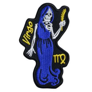 Ivamis Trading パッチ VIRGO SKULL 黄道十二星座パッチ 乙女座 ツイル生地 P5469
