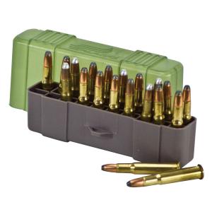 ミリタリー銃弾入れ MTM 樹脂製 ライフル弾薬ケース 20発収納 ベルトクリップ付 [ Mサイズ