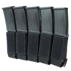 REPSGEAR マガジンインサート SMG用 5本収納 PTOT27BK レプズギア サブマシンガン ベルクロ エラスティック