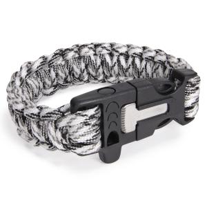 パラコードブレスレット シャックル [ グレー ] パラシュートコード