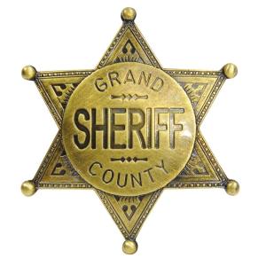 DENIX ピンバッジ SHERIFF GRAND COUNTY 胸章 [ ゴールド ] 徽章 襟章 肩章 袖章 臂章 階級章｜revolutjp