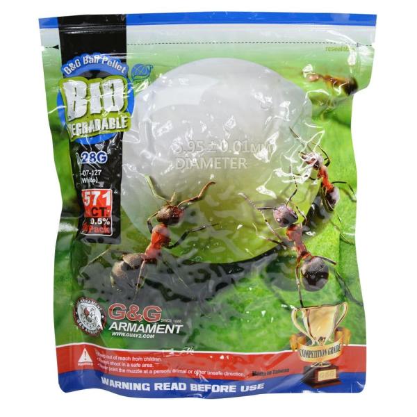 G&amp;G バイオBB弾 TOP FIVE 0.28g ホワイト 1kg 約3571発 G-07-127...