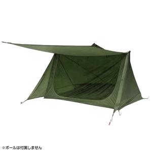パップテント 軍幕 ポリエステル製 ペグ&固定用ロープ付き [ ブラック