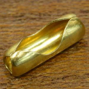 ボールチェーン留め具 真鍮製 コネクター [ 2.4mm ] 止め具 エンドパーツ ドッグタグパーツ ブラスパーツ 黄銅 認識票