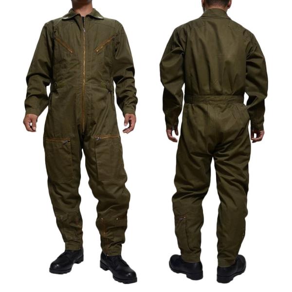 イタリア軍放出品 フライトスーツ 空軍 つなぎ 飛行服 OD [ 50 / 難あり ] milita...