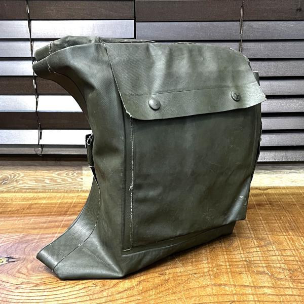 オランダ軍放出品 ガスマスクバッグ PVC製 OD [ 破損あり ] Netherlands bag...