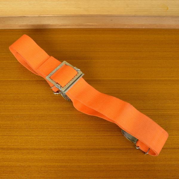 オランダ軍放出品 ラッシングベルト 荷締めベルト バックル式 ブレイズオレンジ