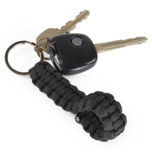 パラコードキーホルダー 猿玉 鉄球入り [ ブラック ] モンキーフィスト