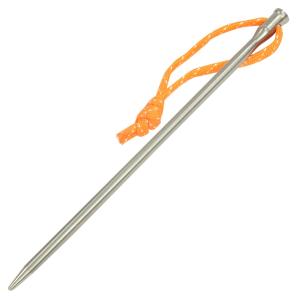 ペグ 165mm チタン製 紐付き 3カラー [ シルバー ] タープ 固定具 アクセサリー キャンプ テント設営