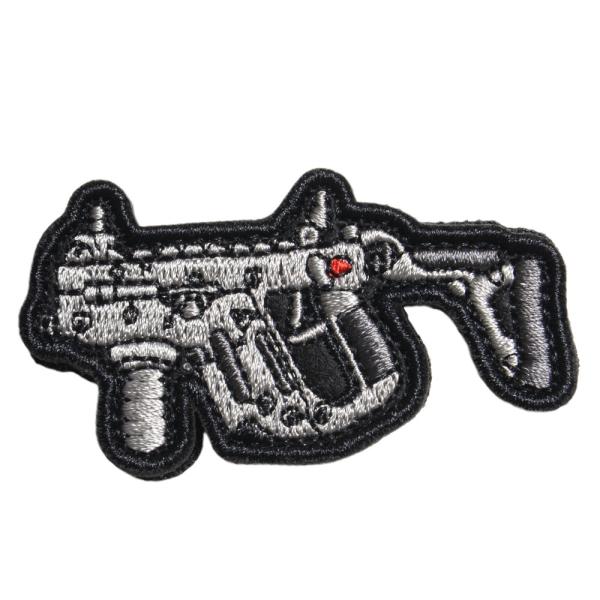 ミリタリーワッペン KRISS Vector サブマシンガン 刺繍 ベルクロ クリスヴェクター フォ...