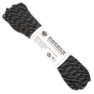 ROTHCO パラコード タイプ3 反射材付き 30m RothcoRT ブラックリフレくティブ   ロープ パラシュートコード 綱 靴紐 靴ひも