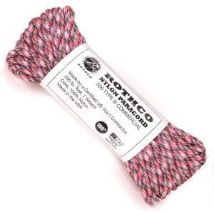 【未開封】 1000ft 305m ロスコ社のミリタリーカラー550パラコード ROTHCO（ロスコ） パラコード タイプ3 ネオンピンク 30m 蛍光ピンク