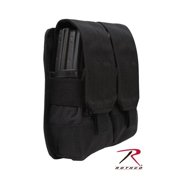 ROTHCO ライフルマガジンポーチ M4/AR15/AK 前後2連 51003 [ ブラック ] ...