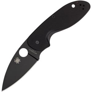 Spyderco 折りたたみナイフ EFFICIENT エフィシエント 直刃 ブラックブレード G10ハンドル C216GPBBK｜revolutjp