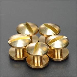 シカゴスクリュー 真鍮 コンチョネジ 穴あき 10mm   組ネジ コンチョ用ネジ 革細工 レザークラフト材料 コンチョ制作 コンチョ自作