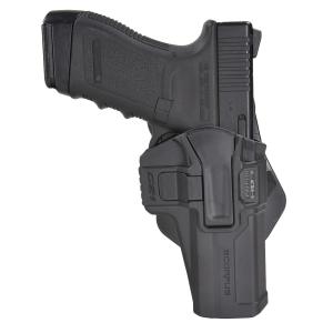 グロック18C マシンピストル、イーストA　ヒップホルスター イーストA 牛革製 シルエットヒップホルスター グロック用 BK/BR