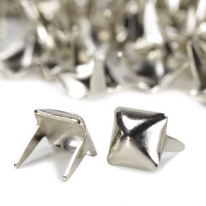 ラウンド型 スタッズ 2爪 直径4mm 高さ7mm [ ニッケルシルバー / 1個