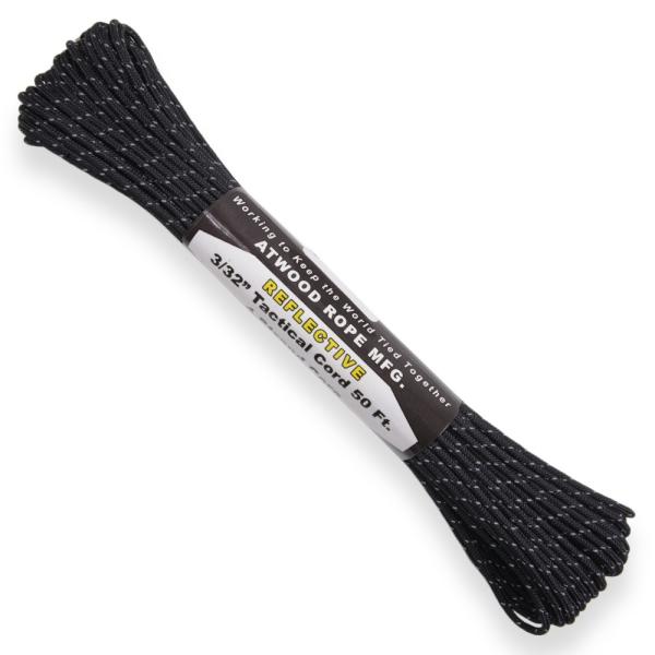 ATWOOD ROPE タクティカルコード 反射材 15m ブラック アトウッドロープ リフレクティ...