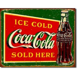 Coca Cola（コカコーラ） ブリキ看板 ボトル エボリューション