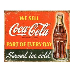 Coca Cola ブリキ看板 コカコーラ ボトル エボリューション | ブリキ