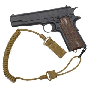 ピストルランヤード 板ナスカン付き スパイラルコード [ タン