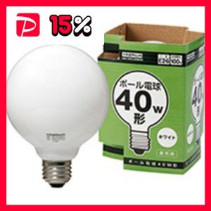 まとめ） TANOSEE ミニクリプトン電球 40W形 E17口金 ホワイトタイプ 1