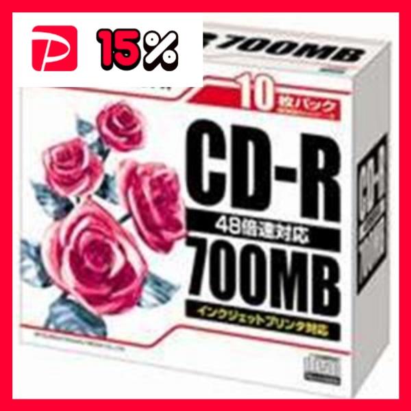 （まとめ）三菱化学メディア CD-R 〔700MB〕 SR80PP10 10枚〔×10セット〕