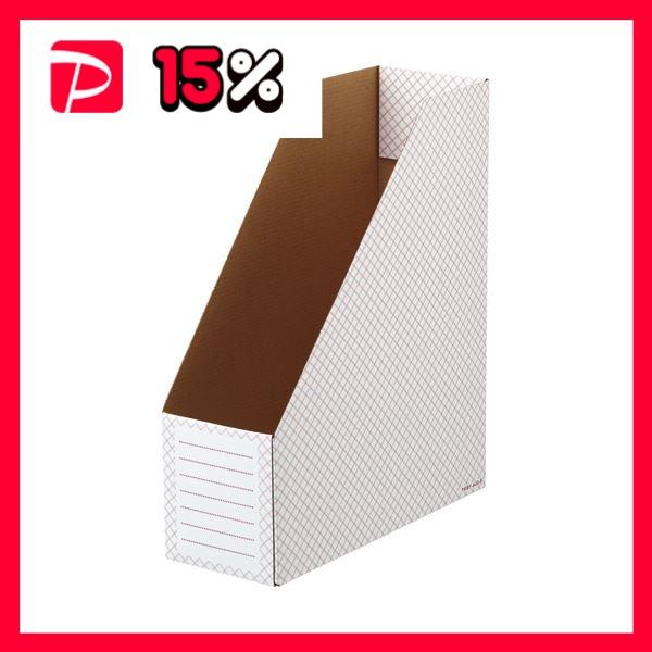 TANOSEEボックスファイル(ホワイト) A4タテ 背幅100mm レッド 1セット(50冊:10...