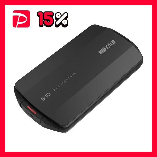 バッファロー USB3.2(Gen2)ポータブルSSD TypeA＆C 500GB ブラック SSD...
