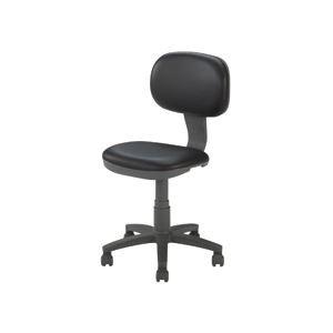 OAチェア ローバック（ビニールレザー・ブラック）