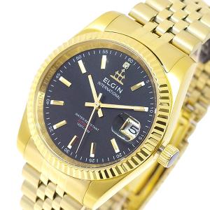 エルジン ELGIN 腕時計 メンズ FK1428G-B 自動巻き ブラック ゴールド 国内正規品｜revomuchselect