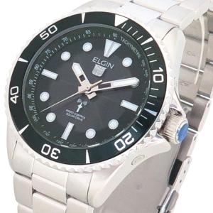 エルジン ELGIN 腕時計 FK1427S-GRP メンズ クォーツ グリーン シルバー 国内正規品｜revomuchselect
