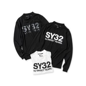 SY32 モックネック ロングTシャツ 長袖 ロンT MOCK NECK LOGO L/S TEE 送料無料 13021｜rex2020