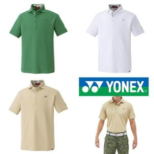 ヨネックス メンズ シャツ 半袖 ゴルフ ウェア YONEX GWS1175 送料無料 ベリークール UPF50＋ 吸汗速乾 制電 パワースリーブ180 日本製 あす楽 あすつく｜rex2020