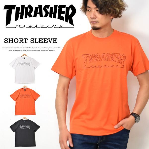 SALE セール THRASHER スラッシャー ロゴプリント 半袖 Tシャツ マークゴンザレス T...