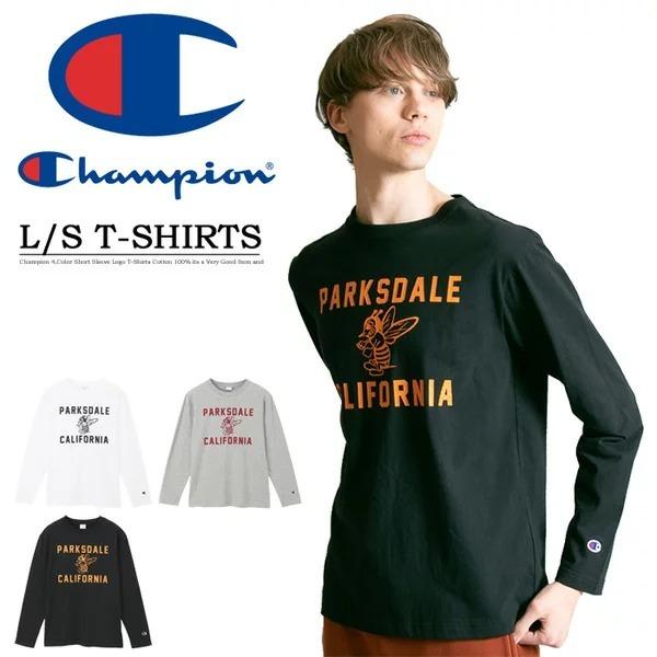 SALE セール Champion チャンピオン カレッジプリント 長袖 Tシャツ メンズ レディー...