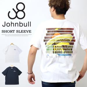 Johnbull ジョンブル バックプリント Tシャツ コラージュ 刺繍 胸ポケット メンズ 半T 半袖Tシャツ 送料無料 25953｜rexone