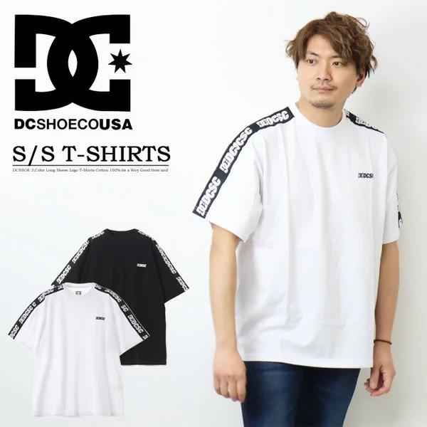 DC SHOES ディーシーシュー ロゴラインテープ 半袖 Tシャツ 半T ドロップショルダー ビッ...