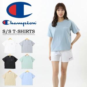 Champion チャンピオン レディース ワンポイントロゴ刺繍 半袖 Tシャツ クルーネック ウィメンズ 半袖Ｔシャツ CW-S303