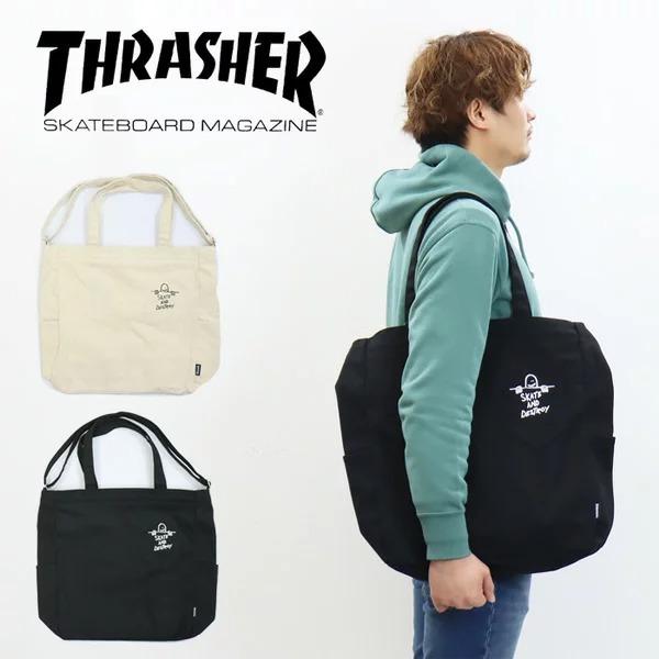 THRASHER スラッシャー 2WAY トートバッグ ショルダーバッグ メンズ レディース ユニセ...