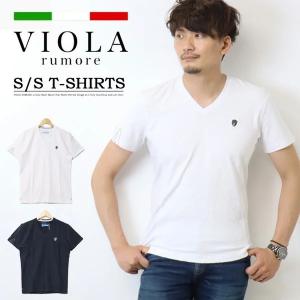 SALE セール VIOLA ヴィオラ ビオラ ジャガード切り替え 半袖Tシャツ Vネック 半T ストレッチ メンズ 送料無料 P21319｜rexone