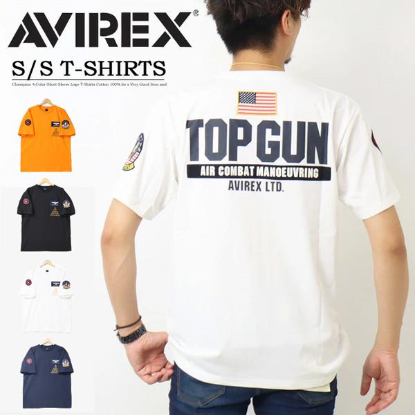 AVIREX トップガン パッチ プリント Tシャツ メンズ TOP GUN 送料無料 612346...