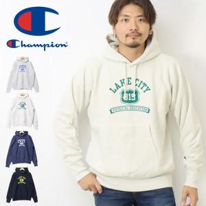 Champion チャンピオン リバースウィーブ プリント スウェットパーカー フーディー 裏起毛 メンズ レディース ユニセックス プルパーカー 送料無料 C3-W111｜rexone