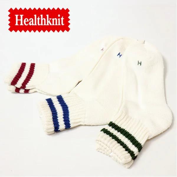 Healthknit ヘルスニット 3P ソックス シンカークラシック 2本ライン クォーター 25...